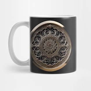 Just a Golden Floral Ornament 2 Mug